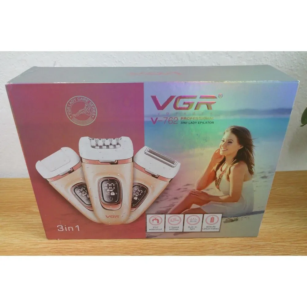 3-in-1 Women's Epilator Shaver & Callus Remover V-762 Pink